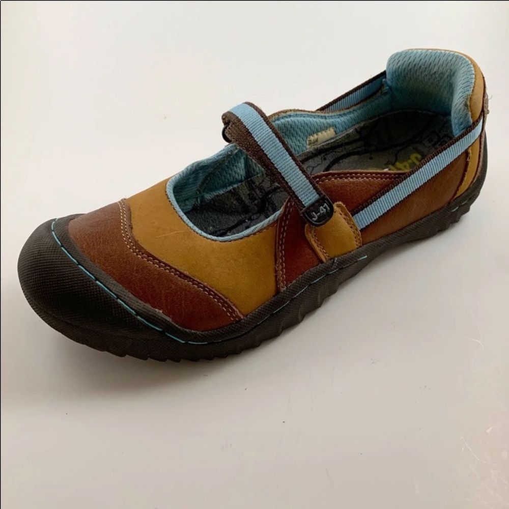J-41 Mary Jane Slip Ons Velcro Strap size 7.5M